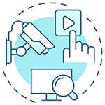 CCTV surveillance remote monitoring system icon