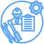 Maintenance support and repair services icon