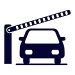 Vehicle
  access barrier gate system icon